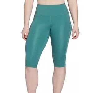 DSG Women's Momentum Crop Leggings 17" Teal Blue Size Large NWT